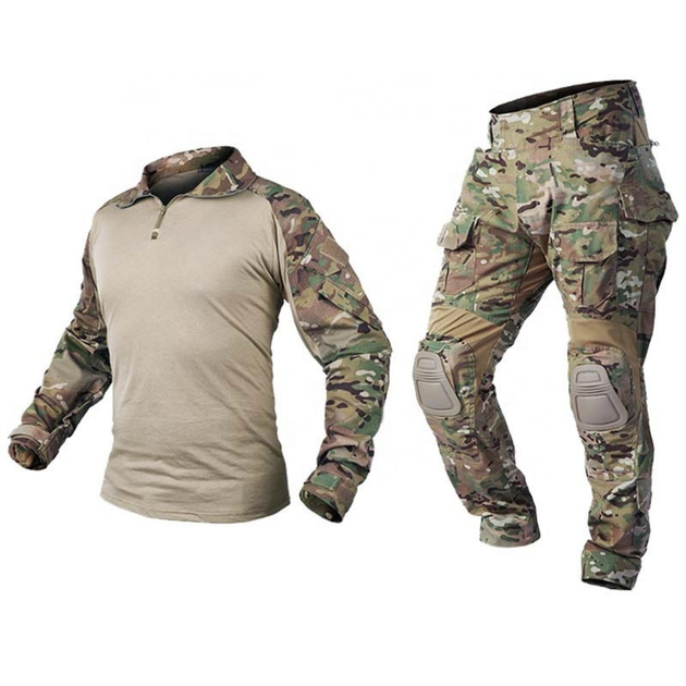 Тактичний демісизонний військовий костюм HAN WILD G3 Multicam Куртка M65, Убакс та Штани наколінниками 2XL Мультикам HWMD0026800-3 - зображення 2