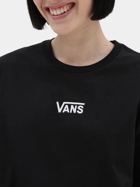 Футболка оверсайз длинная женская Vans VN0A7YUTBLK1 XS Черная (196244355324) - изображение 3