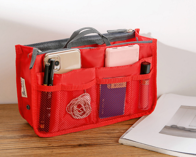 Органайзер для сумки Bag in Bag 28х17x10 см. Розовый цвет - изображение 2