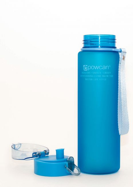Бутылка для воды 560мл POWCAN с дозатором для спорта Голубой – низкие ...