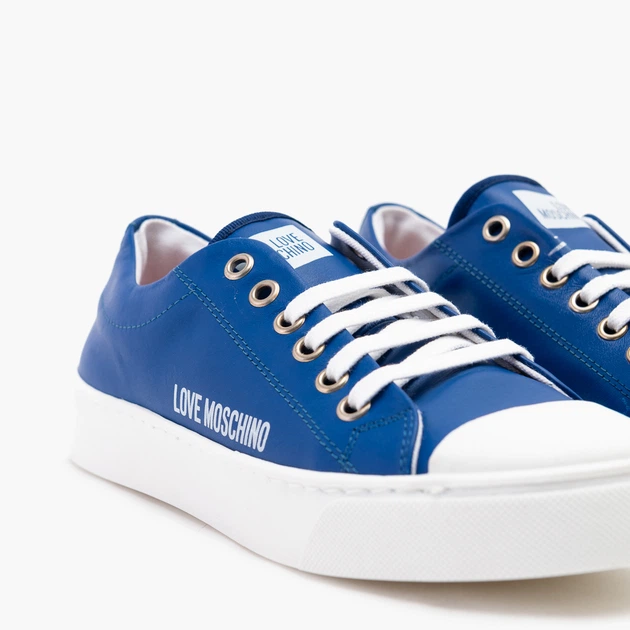Trampki damskie skórzane Love Moschino JA15473G0EIE-0705 36 (22 cm) Granatowe (8054400663824) - obraz 4