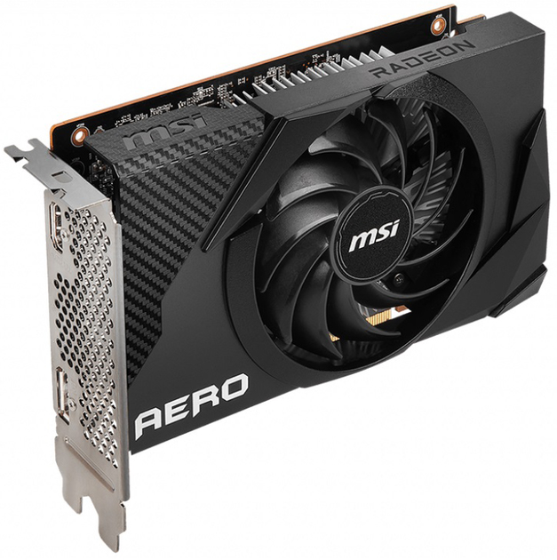 MSI PCI-Ex Radeon RX 6400 Aero ITX 4GB GDDR6 (64bit) (2039/16000) (1 x HDMI, 1 x DisplayPort) (RX 6400 AERO ITX 4G) - obraz 3