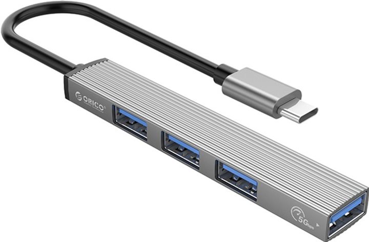 USB-хаб Orico Type-C - USB3.0, 3xUSB2.0 (AH-13-GY-BP) (CA913534) - зображення 1