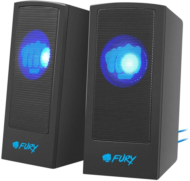 Zestaw głośników 2.0 Fury Skyray 5 W (RMS) USB Czarny (NFU-1309) - obraz 1