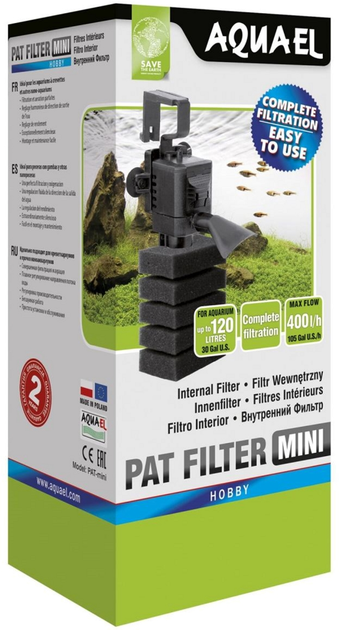 Filtr wewnętrzny AquaEl Pat Mini do akwarium do 120 l (5905546061339) - obraz 2