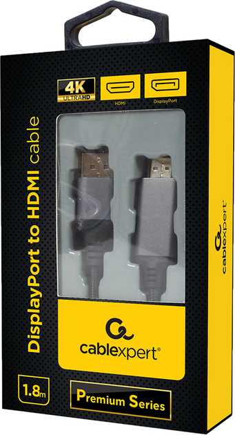 Kabel Cablexpert DisplayPort do HDMI (CC-DP-HDMI-4K-6) - obraz 3