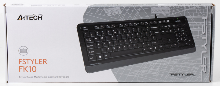 Klawiatura przewodowa A4Tech FK10 USB Szara (4711421942959) - obraz 5