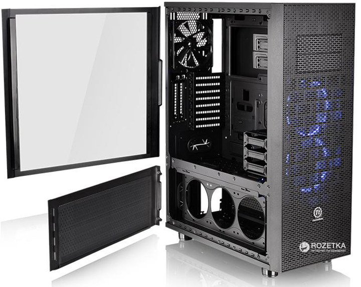 Obudowa Thermaltake Core X71 Tempered Glass Edition Czarne (CA-1F8-00M1WN-02) - obraz 16