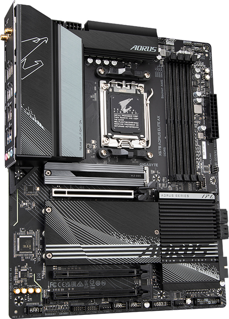 Материнська плата Gigabyte X670 Aorus Elite AX (sAM5, AMD X670, PCI-Ex16) - зображення 2