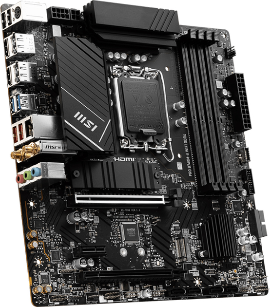 Материнська плата MSI PRO B760M A Wi-Fi DDR4 (s1700, Intel B760, PCI-Ex16) - зображення 3
