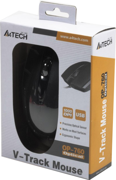 Миша A4Tech OP-760NU USB Black (4711421934763) - зображення 4