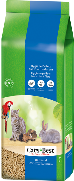 Наповнювач для котячого туалету Cat's Best Universal Деревний 22 кг (40 л) (4002973000472) - зображення 1