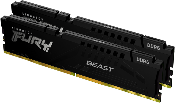 Оперативна пам'ять Kingston Fury DDR5-5600 65536MB PC5-44800 (Kit of 2x32768) Beast AM5 1Rx8 Black (KF556C36BBEK2-64) - зображення 1
