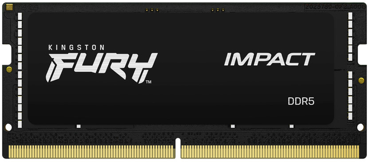 RAM Kingston Fury SODIMM DDR5-4800 65536MB PC5-38400 (zestaw 2x32768) Impact 2Rx8 czarny (KF548S38IBK2-64) - obraz 2
