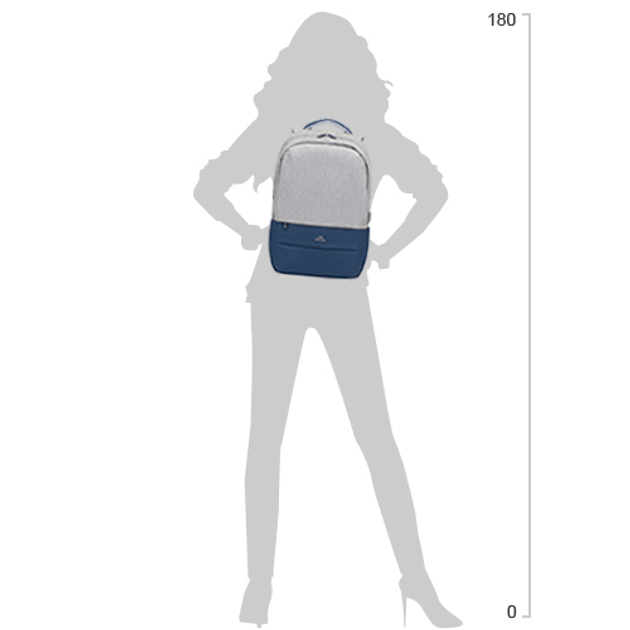 Plecak na laptopa RIVACASE Prater 7567 17.3" Grey/Dark Blue (7567 (Grey/Dark Blue)) - obraz 16