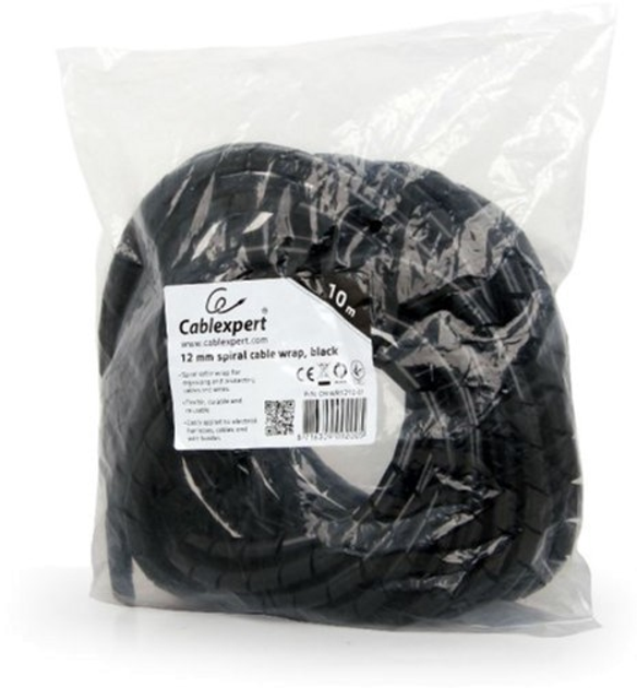 Спіральний кабельний органайзер Cablexpert 12 мм 10 м Чорний (CM-WR1210-01) - зображення 3
