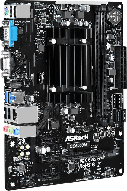 Материнська плата ASRock QC6000M (AMD E2-6110, SoC, PCI-Ex16) - зображення 2