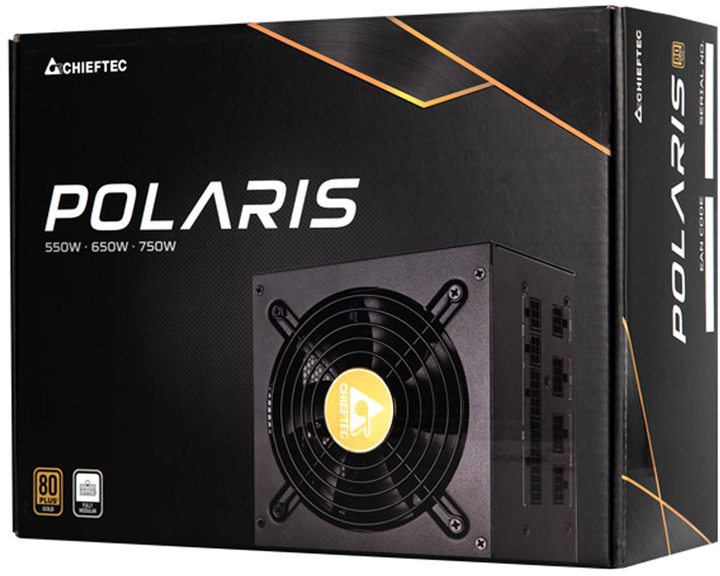 Zasilacz Chieftec POLARIS PPS-550FC 550 W 80+ GOLD Zarządzanie przewodami (PPS-550FC) - obraz 5