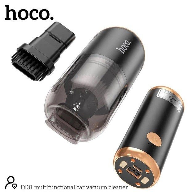 Автомобильный пылесос Hoco Multifunctional Car Vacuum cleaner DI31 black - изображение 4