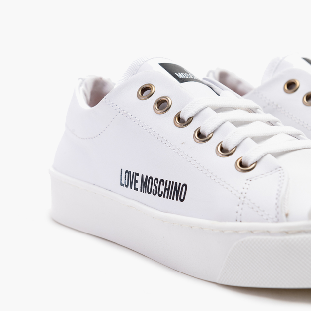 Жіночі кеди низькі Love Moschino JA15473G0EIE-0100 38 (23 см) Білі (8054400639843) - зображення 4