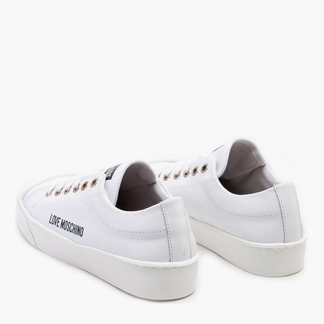 Trampki damskie skórzane Love Moschino JA15473G0EIE-0100 40 (24 cm) Białe (8054400639881) - obraz 3