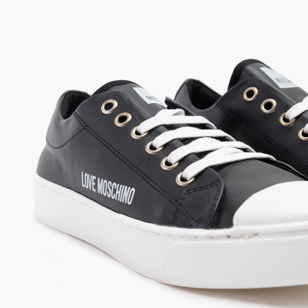 Жіночі кеди низькі Love Moschino JA15473G0EIE-0000 39 (23,5 см) Чорні (8054400648319) - зображення 4