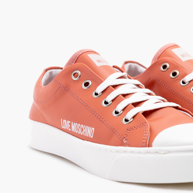 Trampki damskie skórzane Love Moschino JA15473G0EIE-0608 38 (23 cm) Pomarańczowe (8054400663664) - obraz 4