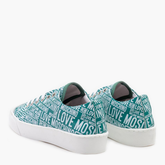 Жіночі кеди низькі Love Moschino JA15493G0EJE0-80A 39 (23,5 см) Зелені (8054400664883) - зображення 3