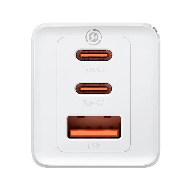 Сетевое зарядное устройство Baseus 65W GaN5 Pro и кабель Type C to Type C PD 100W White (CCGP120202) - изображение 4