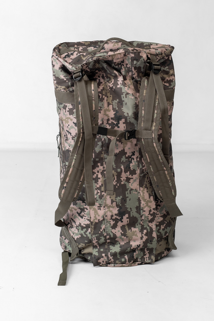 Баул армійський, тактичний 80л, тканина кордура 600D, колір піксель - зображення 1