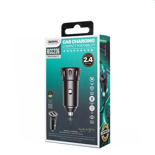 Автомобильное зарядное устройство Remax Vanguard 2.4A Car Charger (RCC236) Black - изображение 3