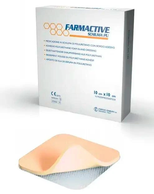 Полиуретановая губчатая повязка Farmac-Zabban не адгезивная Farmactive Schiuma PU 15 х 15 см (1701391515) - изображение 2