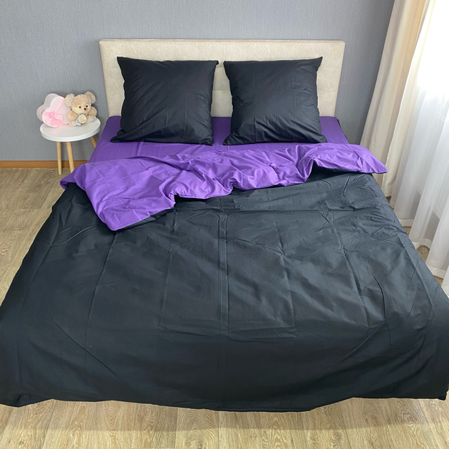 Комплект постельного белья Мальва «Фиолетово-черный» 180x220 Бязь (М ...