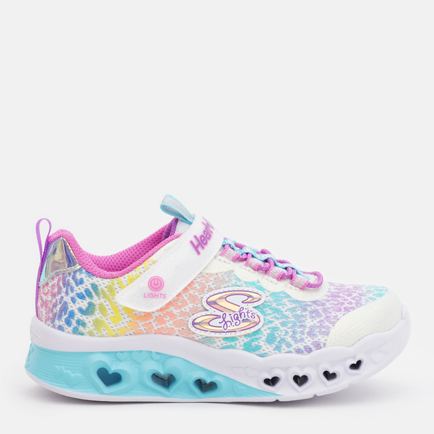 Акція на Дитячі з підсвіткою кросівки для дівчинки Skechers Flutter Heart Lights - Loves Wild 302314L WMLT 27.5 Рожеві від Rozetka