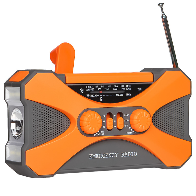Динамо-фонарик KAYINOW 280F 10000 mAh Orange Led с радиоприемником и ...