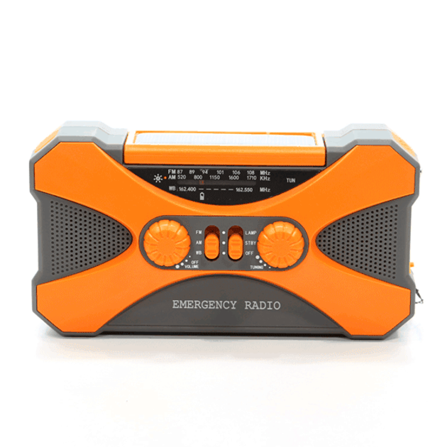 Динамо-фонарик KAYINOW 280F 10000 mAh Orange Led с радиоприемником и павербанком - изображение 8