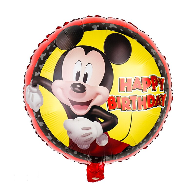 Фольгированный Шар Микки Маус Happy Birthday 45см (18") - Фото 1 Фольгированный Шар Микки Маус Happy Birthday 45см (18") - изображение 1
