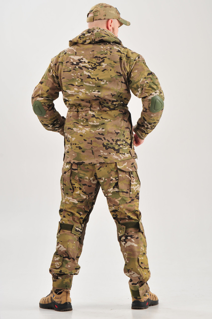 Військова тактична куртка мультикам камуфляж з налокітниками Multicam Україна кітель горка 56 - зображення 2