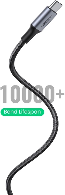 Кабель Ugreen US316 USB Type-C to USB Type-C Cable Aluminum Case with Braided 1.5 м Black (UGR-70428) - зображення 7