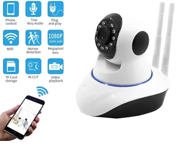 Камера відеоспостереження Q5 IPC-V380-Q5Y 2mp | IP Wi-fi відеокамера bs біла - Фото 1 Камера відеоспостереження Q5 IPC-V380-Q5Y 2mp | IP Wi-fi відеокамера bs біла - зображення 1