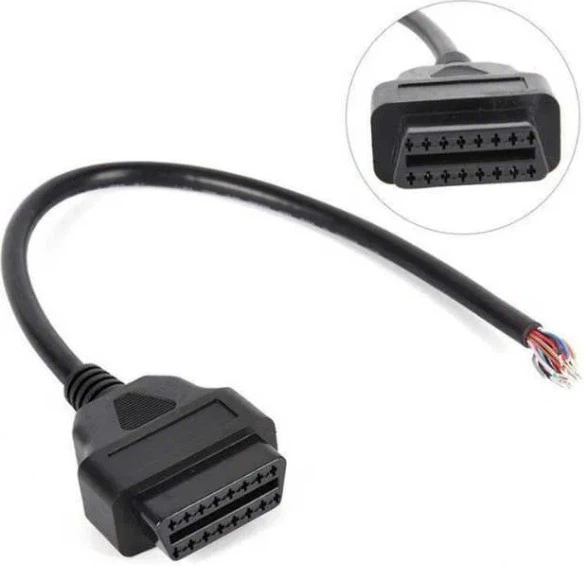 Кабель подовжувач OBD2 30см ОБД 16-pin МАМА під паяння розпаювання (622540457) Чорний - Фото 1 Кабель подовжувач OBD2 30см ОБД 16-pin МАМА під паяння розпаювання (622540457) Чорний - зображення 1