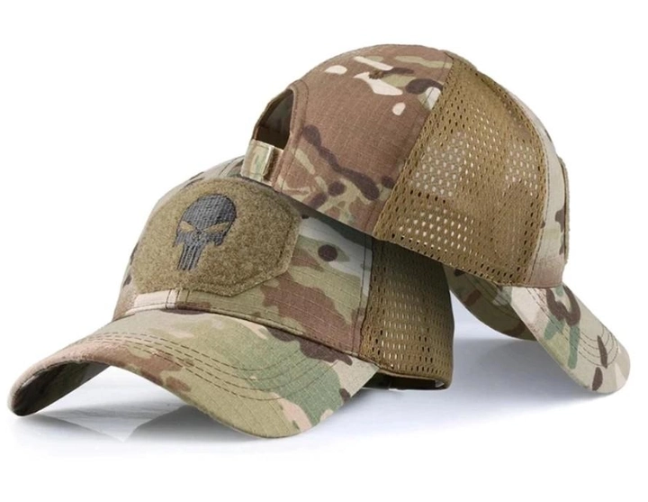 Тактическая кепка, тактическая бейсболка, блайзер военный ВСУ Namche Bazaar Punisher с коричневой сеточкой мультикам - изображение 1