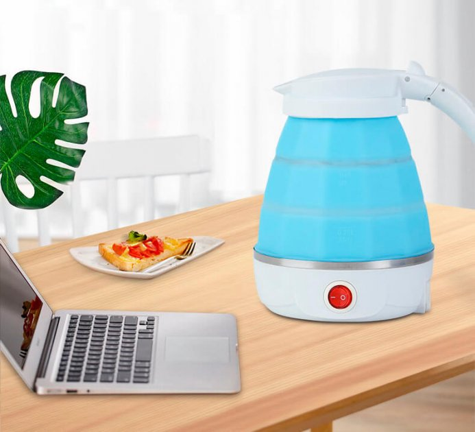 Складной электрический дорожный чайник силиконовый Electric Kettle ...