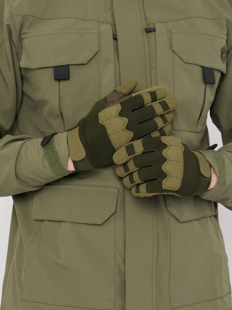 Тактические военные перчатки UAD Prometey полнопалые, сенсорные Олива XL (UAD0019XL) - изображение 2
