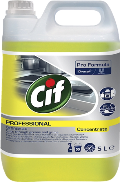 Środek do czyszczenia tłuszczu i przypaleń w kuchni Cif Professional Concentrate 5 l (25488920) - obraz 1