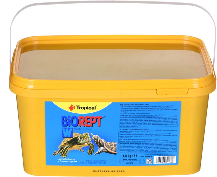 Корм Tropical Biorept W для земноводних і водних черепах 5000 мл/1500 г (5900469113684) - зображення 1
