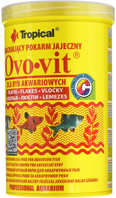 Tropical Pokarm Ovo-vit w płatkach dla rybek akwariowych 1L (5900469770368) - obraz 1