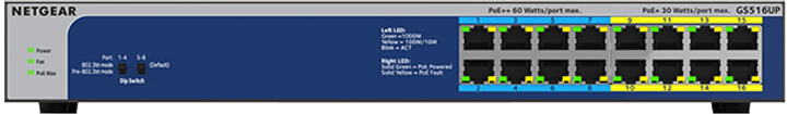 Przełącznik Netgear GS516UP (GS516UP-100EUS) - obraz 1