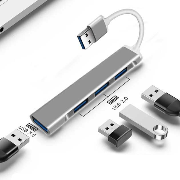 USB хаб на 4 порта алюминиевый HUB Темно-Серый – фото, отзывы ...