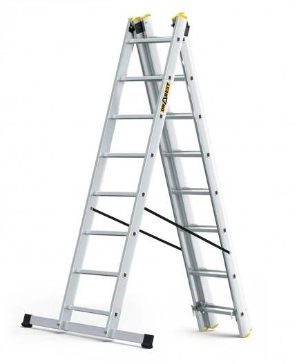 Драбина DRABEST PRO 3х8 150кг багатофункціональна розкладна лестница 3-х секційна - изображение 8